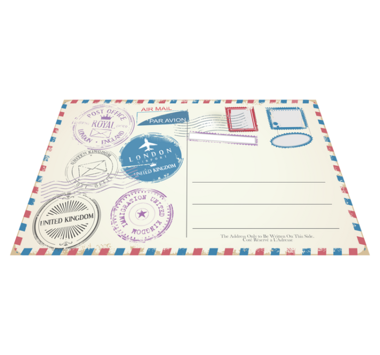 Quote placemats travel stamp collection - TenStickers