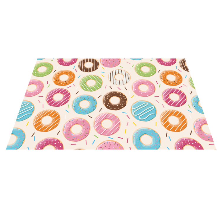 Donuts background children placemats - TenStickers