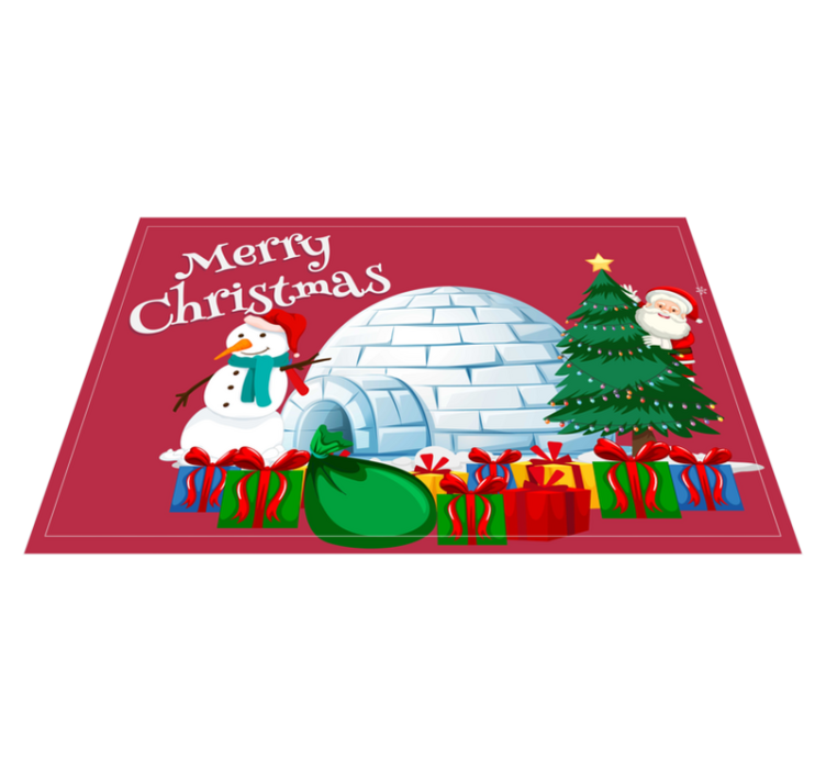 Holiday motifs and text Christmas placemats - TenStickers