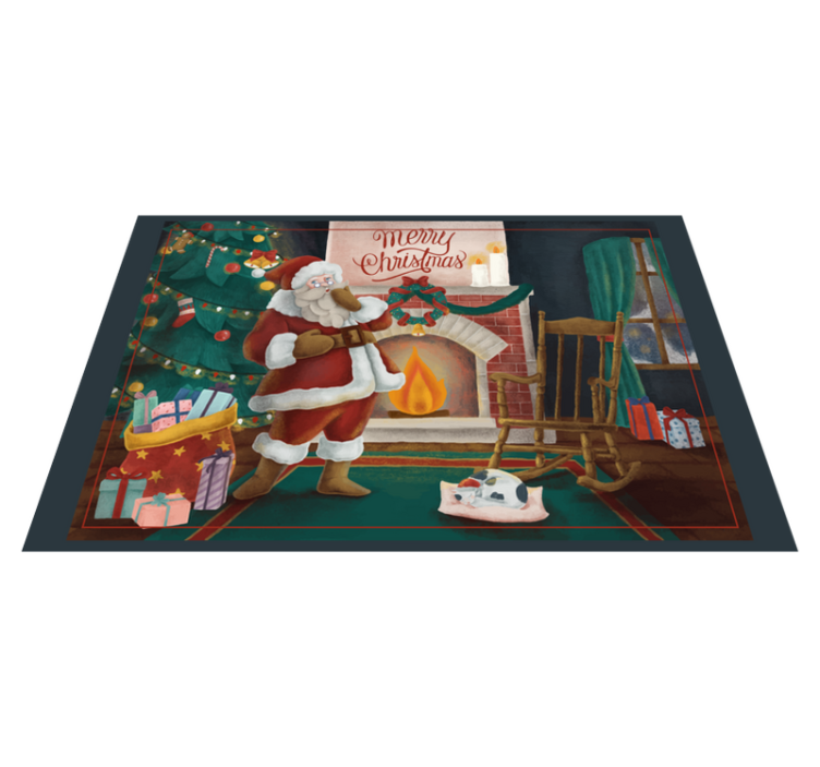 Christmas placemats santa claus celebration - TenStickers