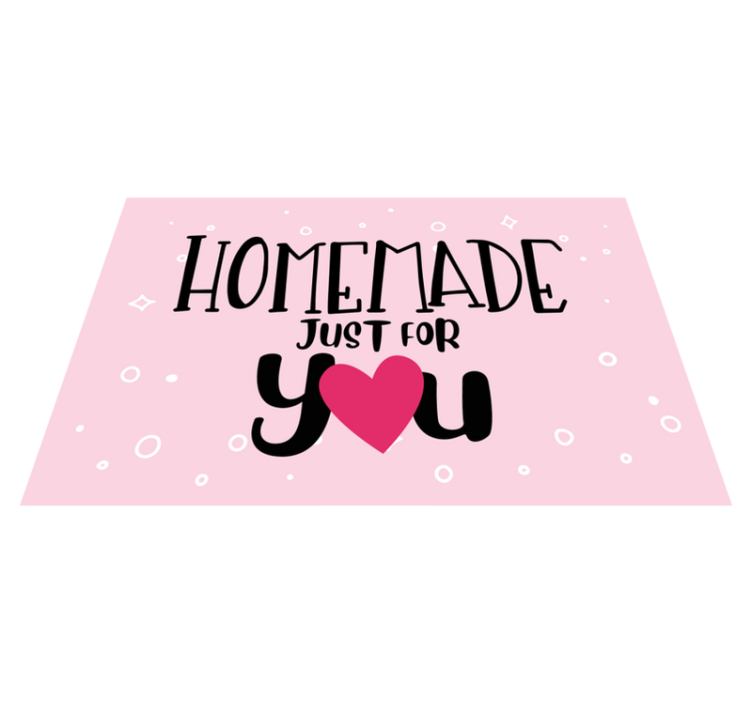 Quote placemats homemade heart design - TenStickers