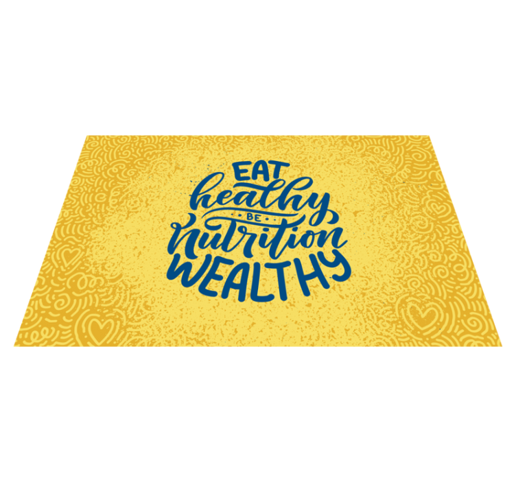 Quote placemats for healthy eating success - TenStickers