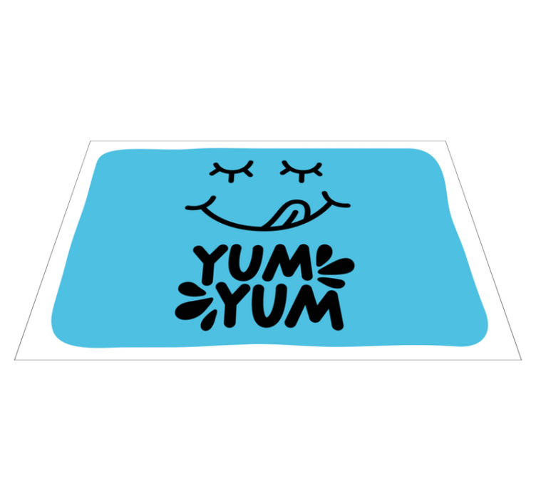 Yum yum words lettering home placemats - TenStickers