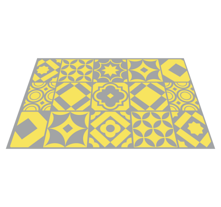 Textured placemats with geometric tile design - TenStickers