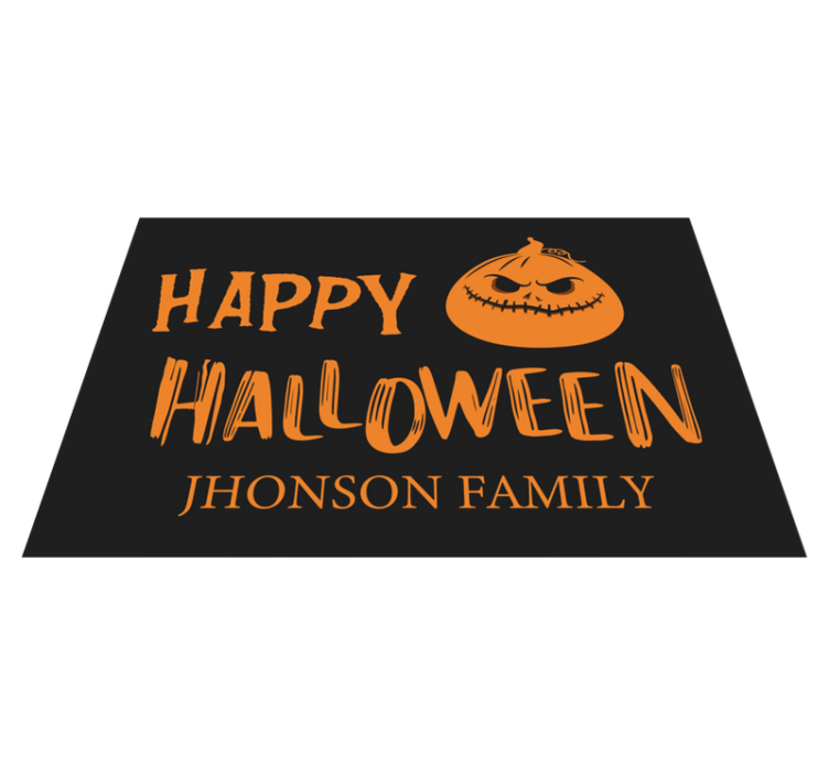 Halloween placemats halloween family welcome - TenStickers