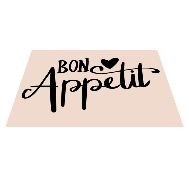 Bon appetit quote quote placemats - TenStickers