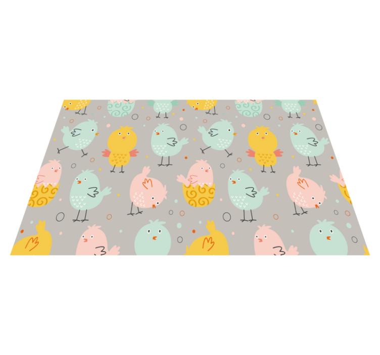 Children placemats colorful chick characters - TenStickers