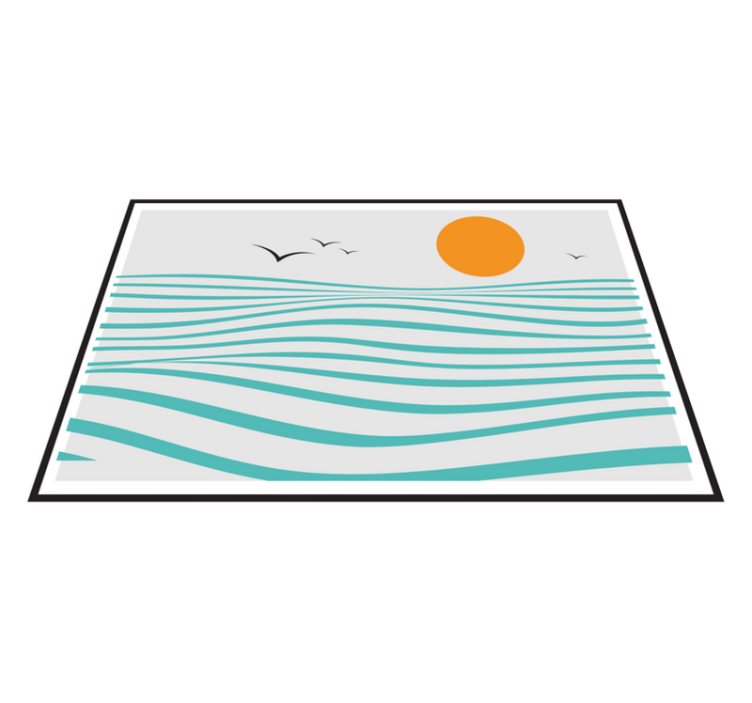 Modern placemats with stylish waves design - TenStickers