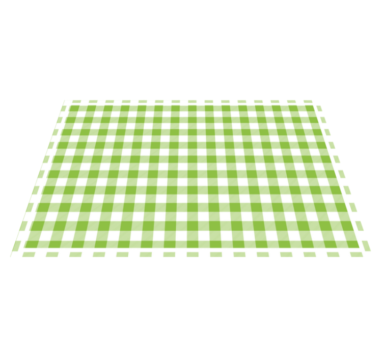 Green checked plaid design modern placemats - TenStickers