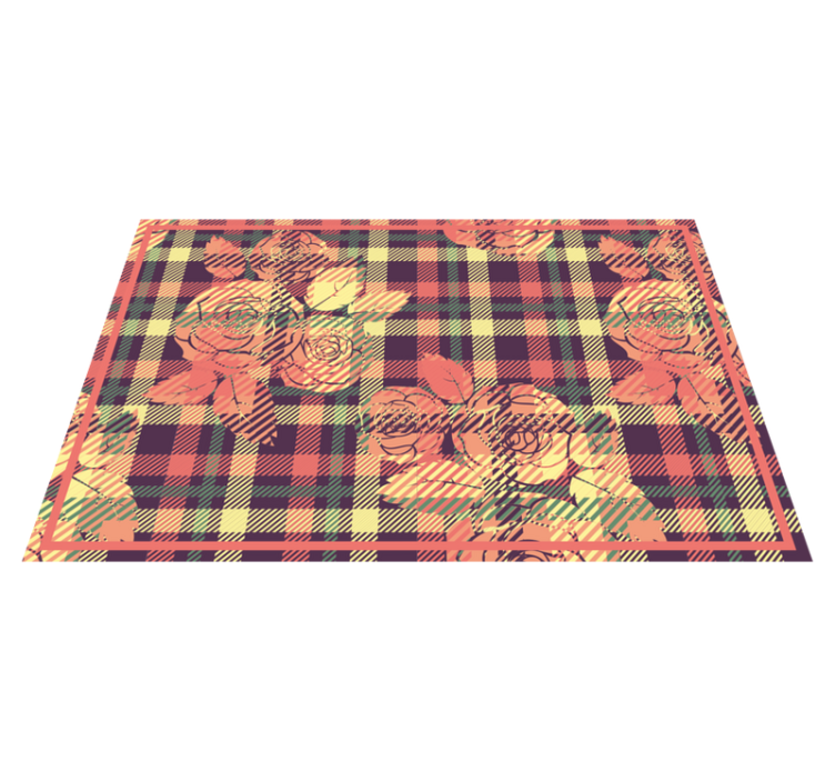 Textured placemats botanical grid design - TenStickers
