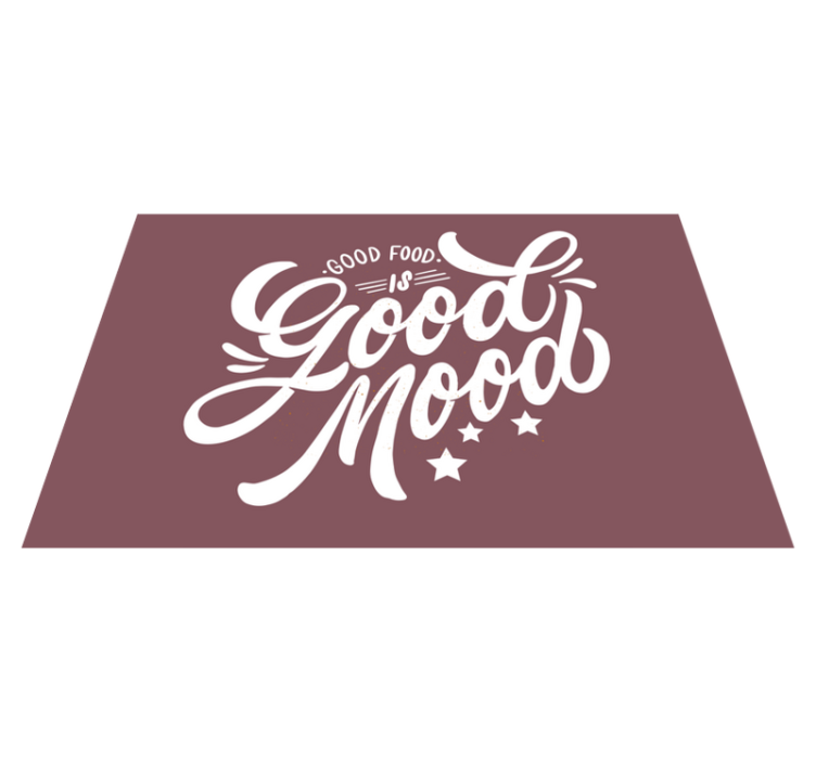 Good food mood quote placemats - TenStickers