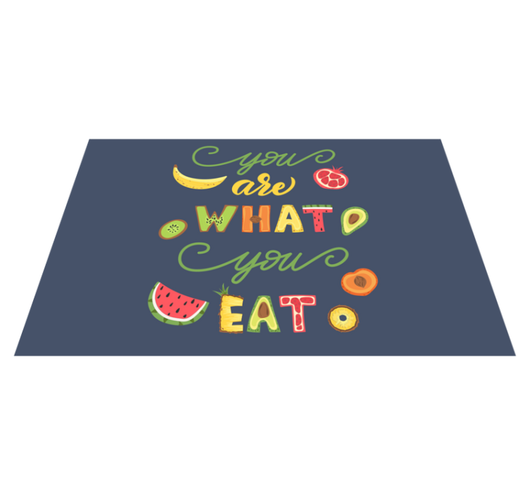 Colorful food quote quote placemats - TenStickers