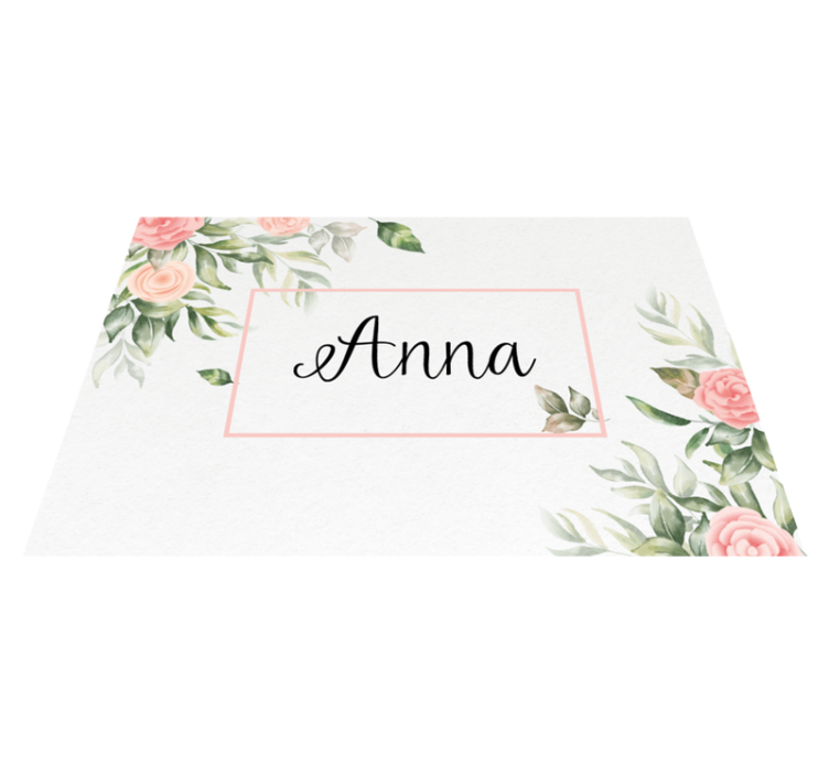 Personalised placemats floral customizable placemats - TenStickers