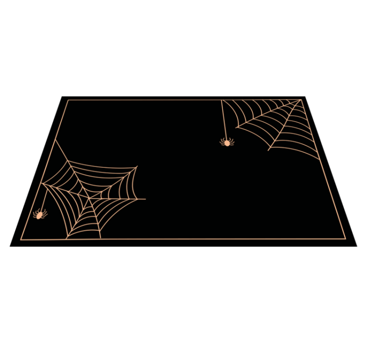 Classic spider web on black background placemat - TenStickers