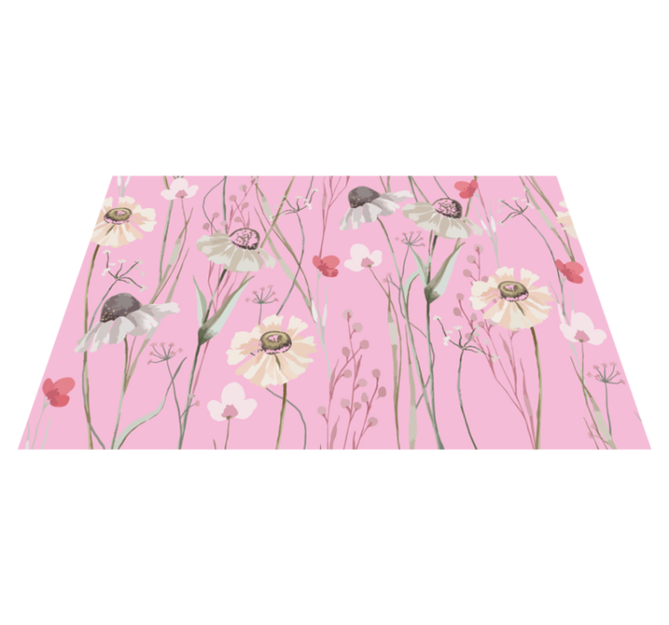 Floral Pink Pattern original placemats - TenStickers