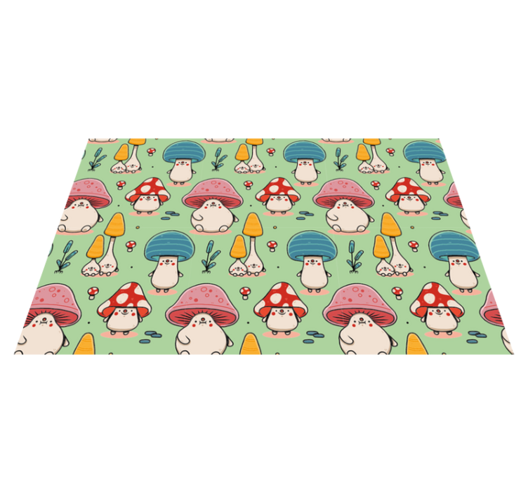Children placemats with adorable mushroom friends - TenStickers