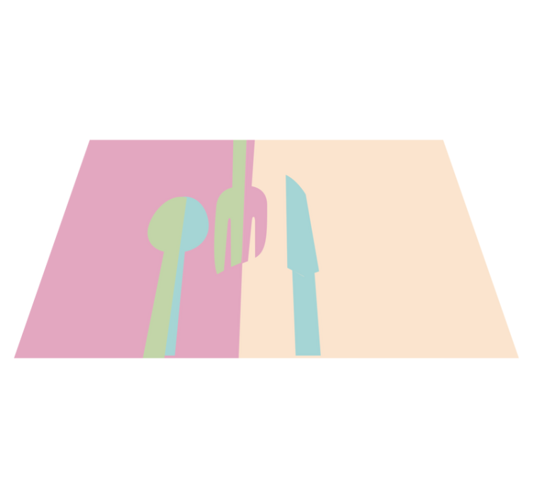 Original placemats with stylish cutlery designs - TenStickers