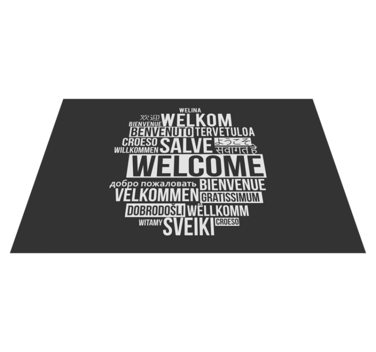 Quote placemats welcome multilingual design - TenStickers