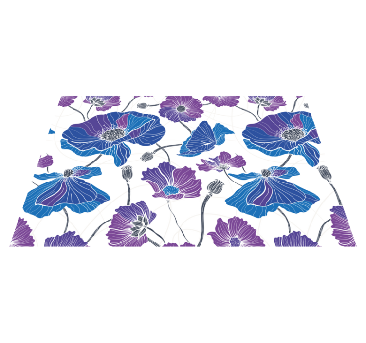 Textured placemats with vibrant floral design - TenStickers