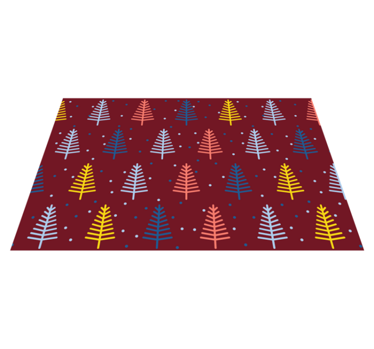 Christmas placemats with vibrant tree design - TenStickers