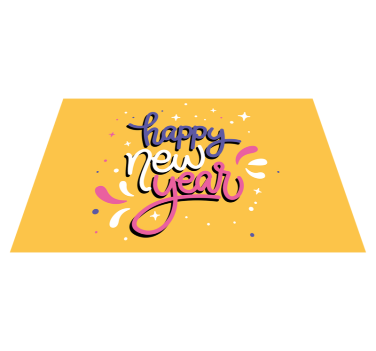 Christmas placemats with new year wishes design - TenStickers