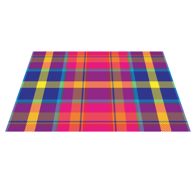 Textured placemats in colorful plaid pattern - TenStickers