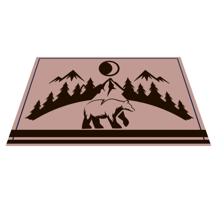 Personalised placemats bear silhouette design - TenStickers