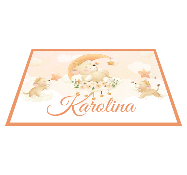 Children placemats whimsical lion cubs - TenStickers