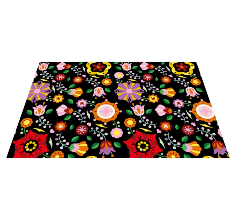 Original placemats lively floral design - TenStickers