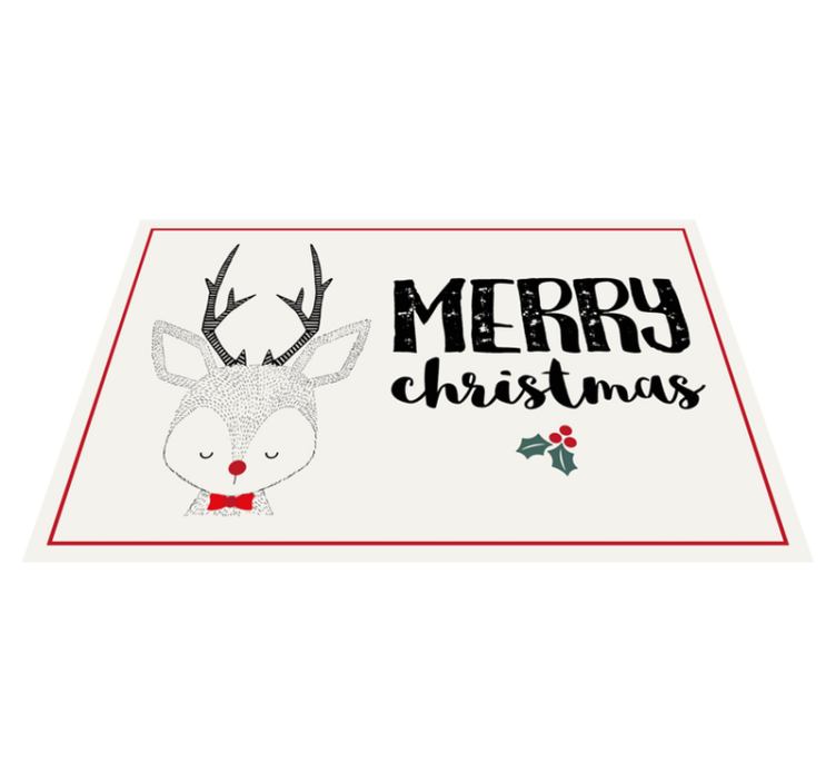 Merry christsmas reindeer Christmas placemats - TenStickers