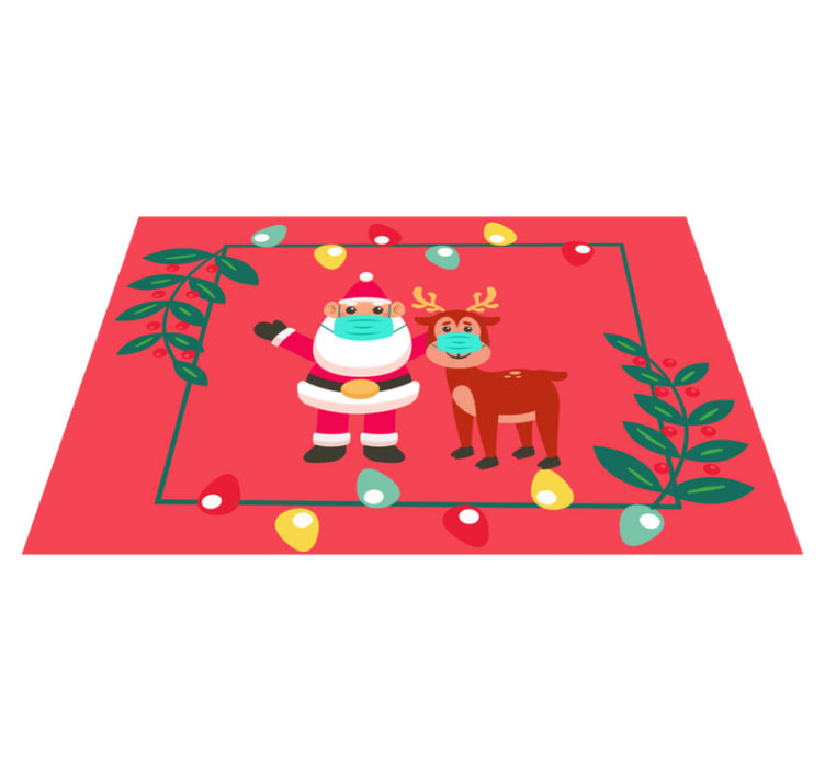 Christmas placemats santa and sleigh design - TenStickers