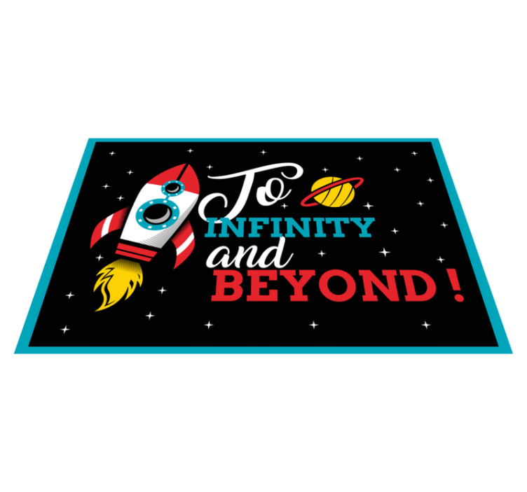 Quote placemats rocket to infinity - TenStickers