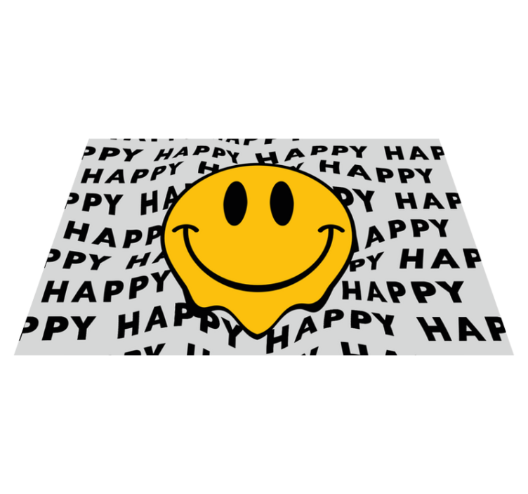 Quote placemats happy smiley face - TenStickers
