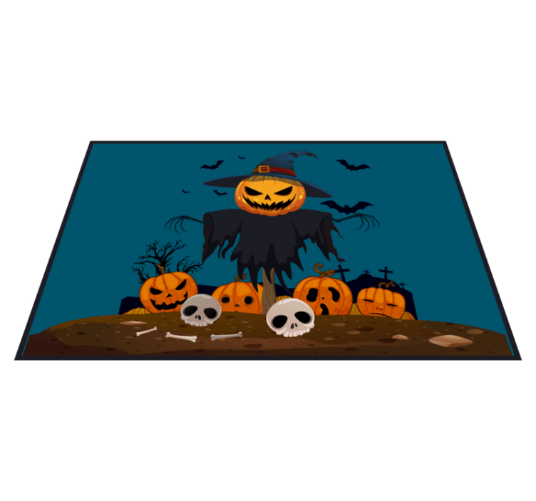 Halloween placemats scarecrow pumpkin terror - TenStickers