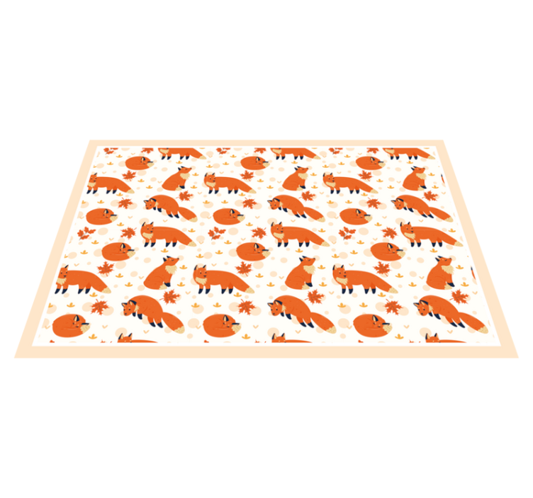 Beautiful foxes children placemats - TenStickers