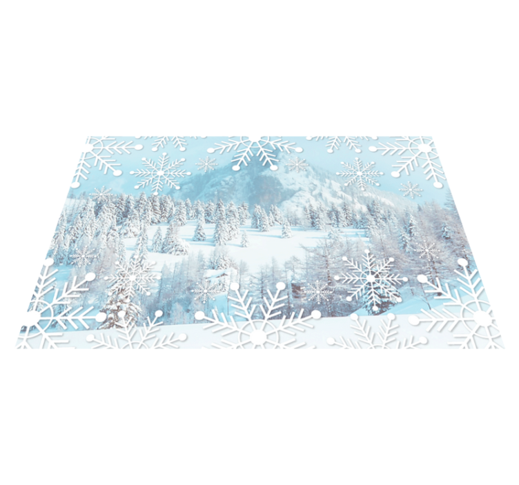 Christmas placemats snowflake winter design - TenStickers