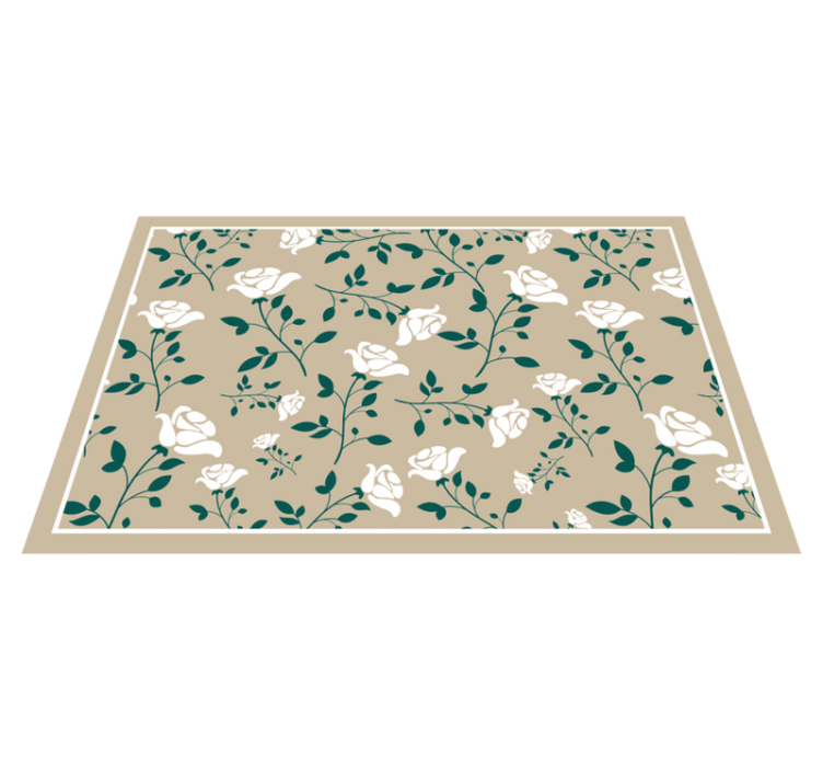 Textured placemats floral greenery design - TenStickers