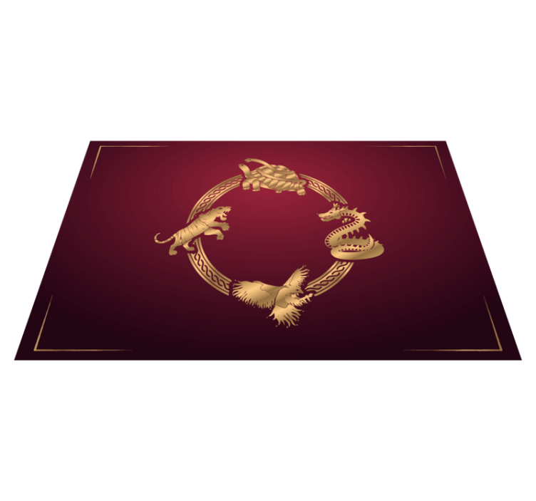Original placemats golden animal symbols - TenStickers