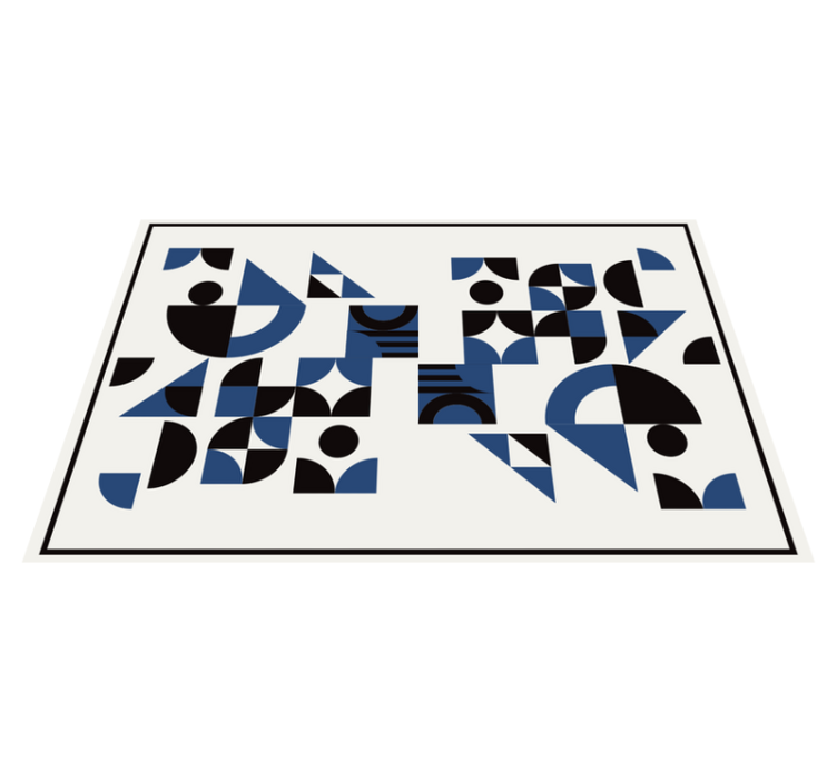 Modern placemats in geometric blue designs - TenStickers