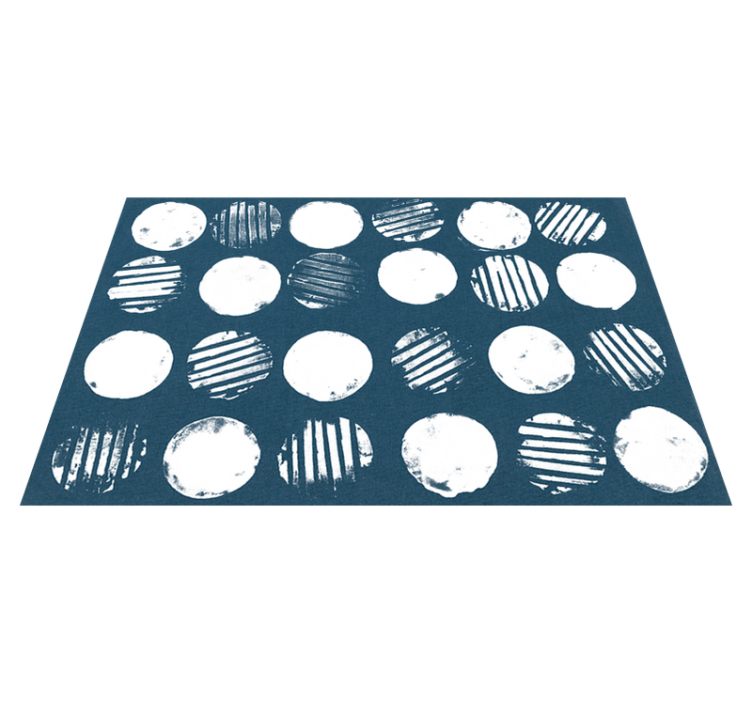 Textured placemats geometric pattern circles - TenStickers