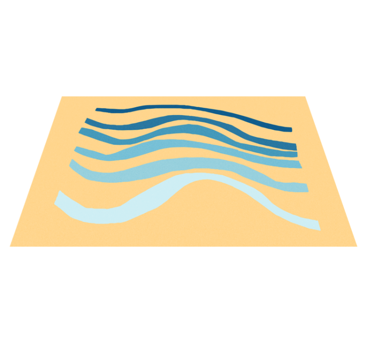 Modern placemats in wavy line design - TenStickers