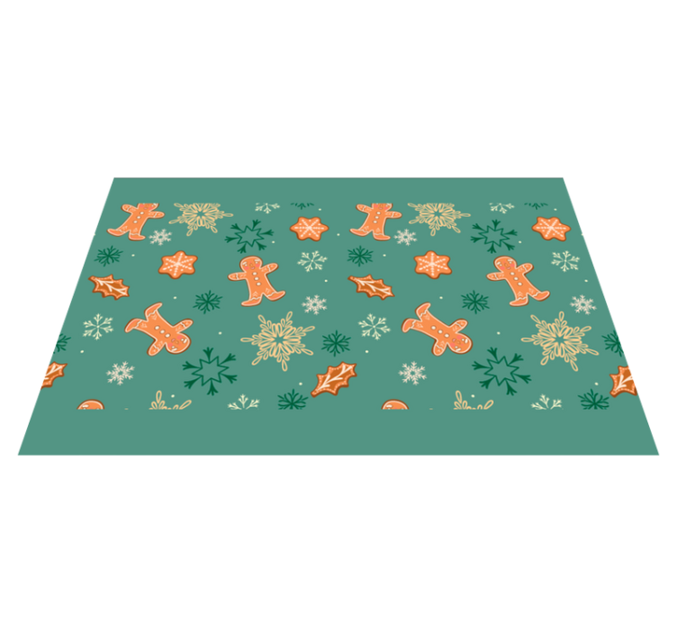 Christmas placemats gingerbread cookie designs - TenStickers