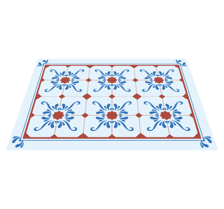 Textured placemats with vintage floral design - TenStickers