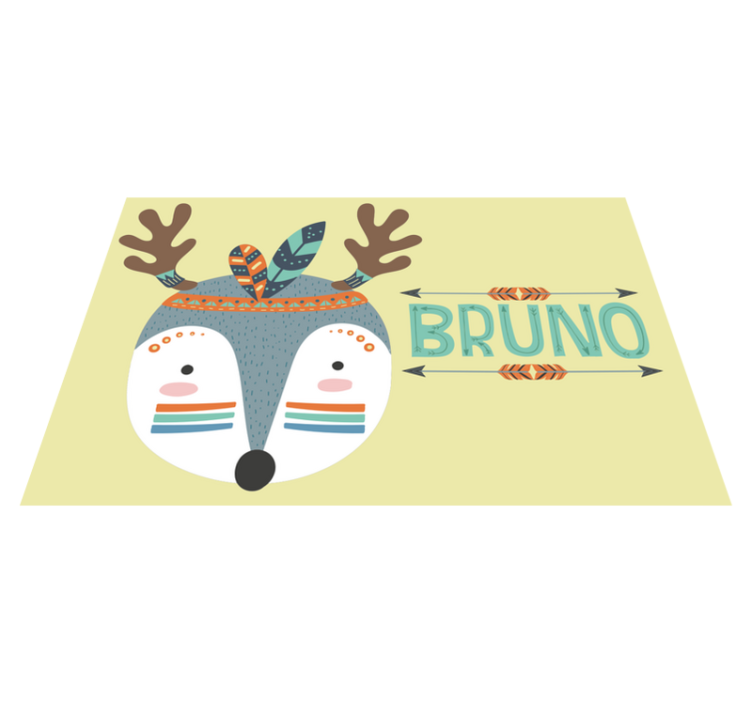 Children placemats cute reindeer face - TenStickers