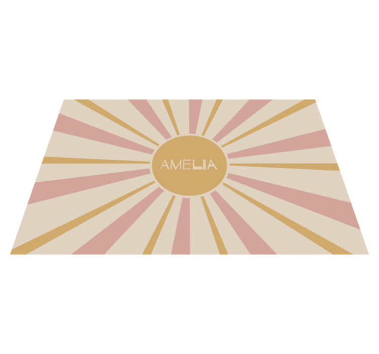 Personalised placemats sunburst centerpiece - TenStickers
