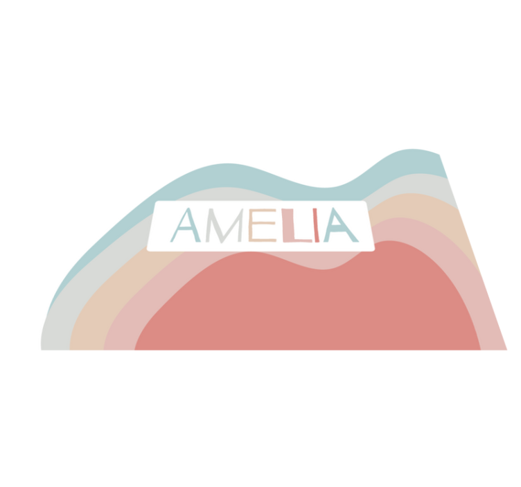 Personalised placemats with vibrant name customization - TenStickers