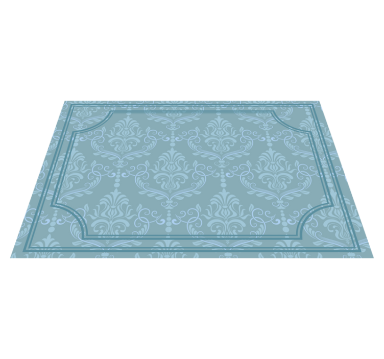 Blue floral baroque elegant placemats - TenStickers