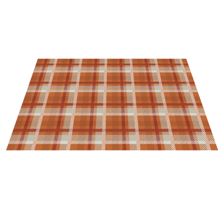 Checkered orange pattern elegant placemats - TenStickers