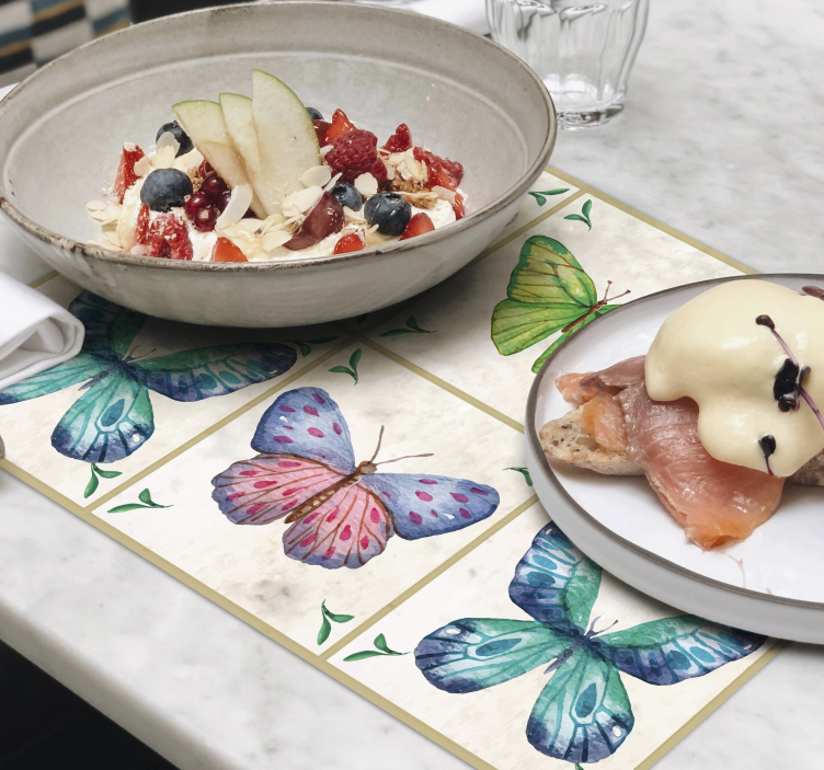 butterflies tiles butterfly placemats - TenStickers