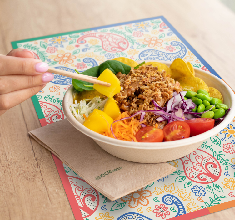 Colorful paisley paisley placemats - TenStickers